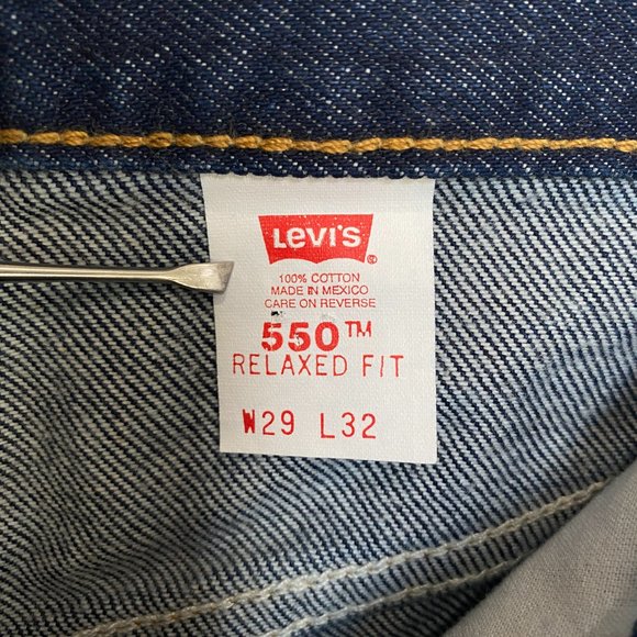 Y2K Levi's Womens 550 W29xL32 Relaxed Fit Jeans High Rise Cuffed Hem Crop Size - Picture 4 of 11